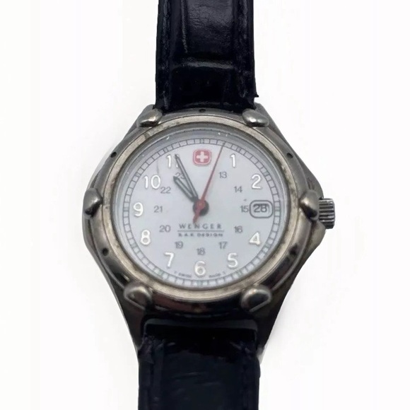 Vintage SWISS Wenger S.A.K Design -Date Dial Stainless Steel Women’s Watch - Picture 2 of 6